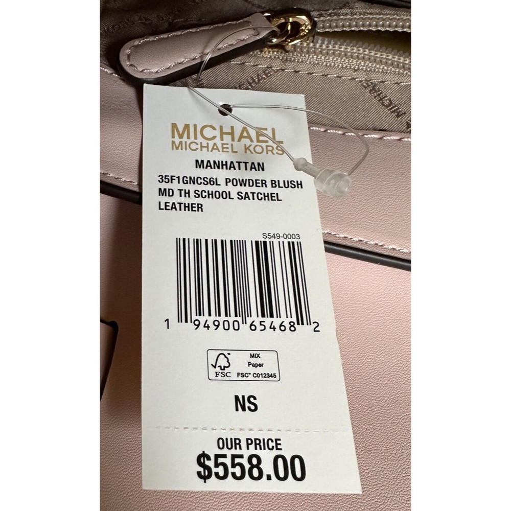 MICHAEL KORS Manhattan Medium Satchel - Powder Blush - Picture 4 of 6